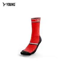Young Superior Comfort Ycs1 Crew Socks Red