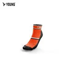 Young High Modulus Elastic Angle Cs2 Crew Socks Orange
