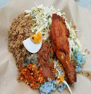 Nasi Kerabu Ayam Goreng