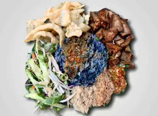 Ajik Nasi Kerabu Daging Bakar